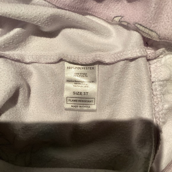 Frozen Elsa Graphic Print Toddler Girl's Purple Flannel Nightgown 3 T - Picture 4 of 6